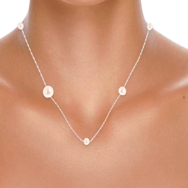 Sterling Silver Fresh Water Pearl Necklace