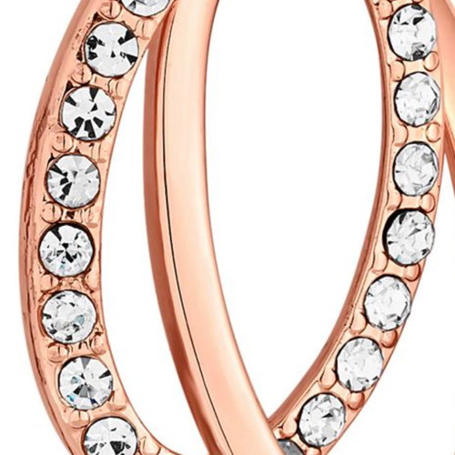 Pave hoop drop earrings