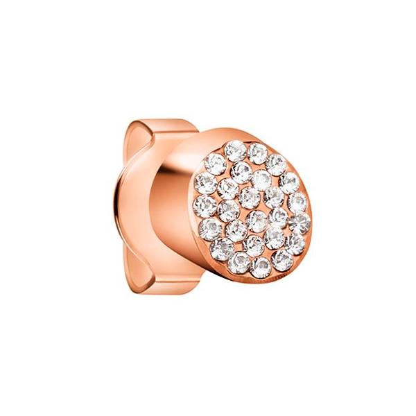 Rose gold 'Brilliant' crystal stud earrings