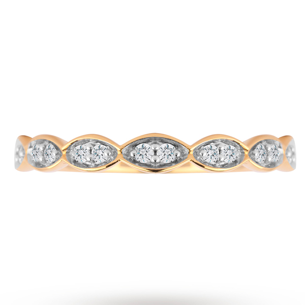 18ct Yellow Gold 0.14cttw Band Ring