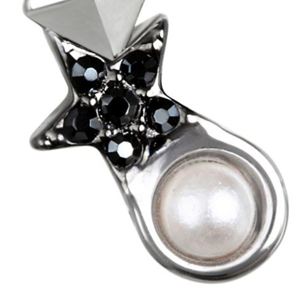 Eclectic ear crawler created with crystals