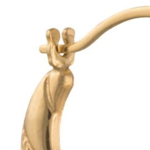Gift packaged 'Alette' 9ct yellow gold creole earrings