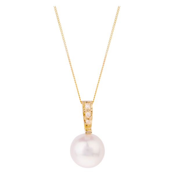 9ct Yellow Gold Fresh Water Pearl Pendant