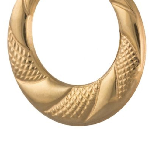 Gift packaged 'Alette' 9ct yellow gold creole earrings